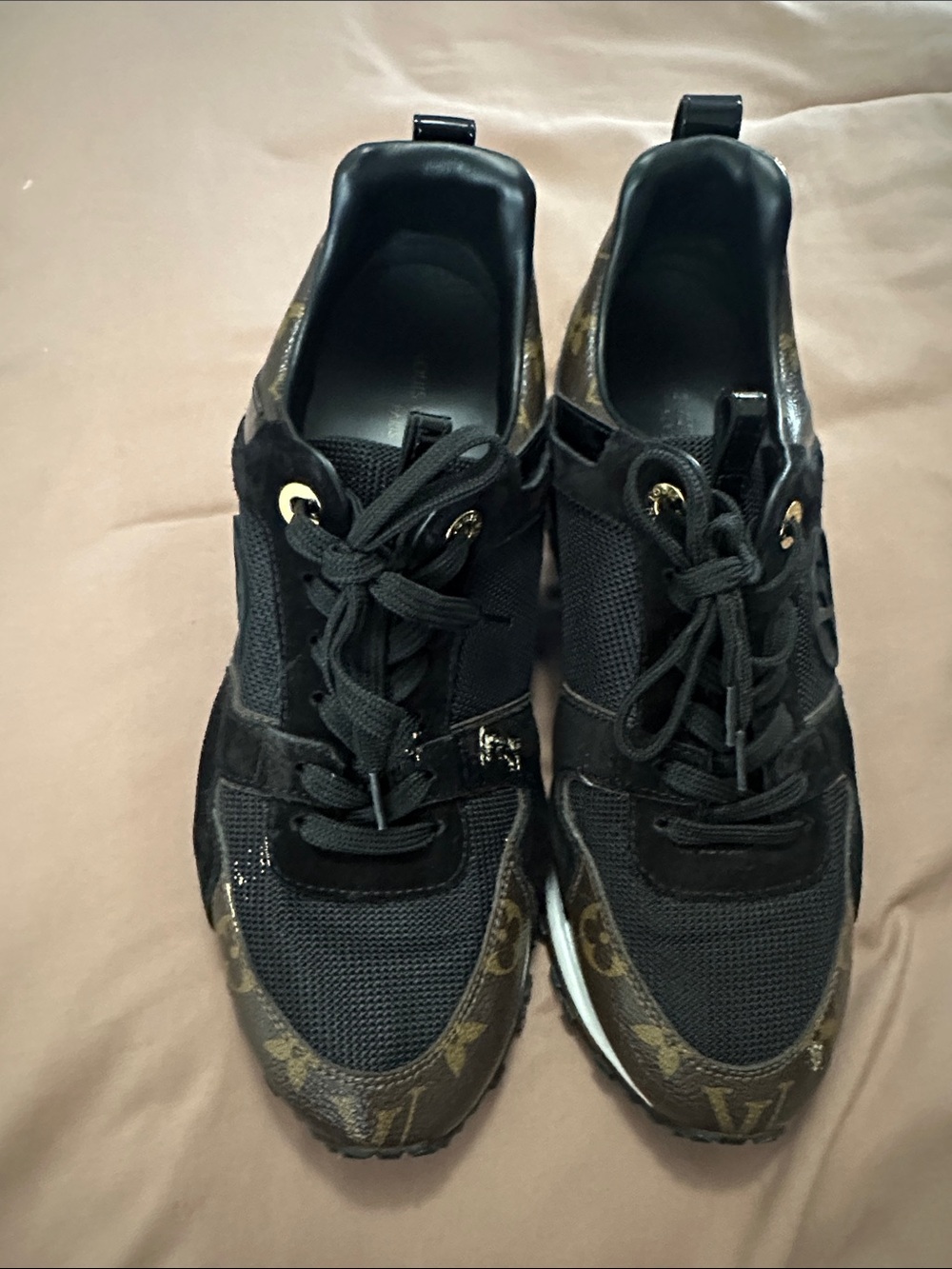 Louis Vuitton Black and Brown Monogram Men's Sneakers
